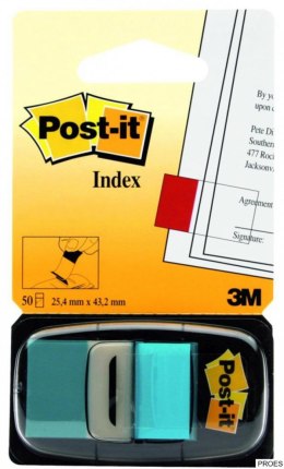 Zakładki indeksujące POST-IT (680-23), PP, 25,4x43,2mm, 50 kart., jaskrawoniebieskie