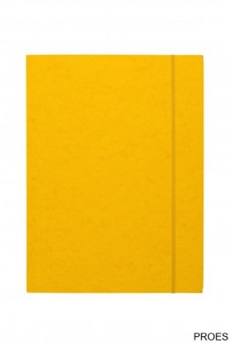 Teczka z gumką prostą DOTTS A4 preszpan żółta 390g