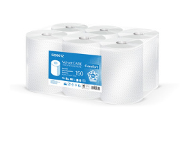 Ręczniki papierowe do podajników celuloza, 2 warstwy, biały, AUTOCUT 150m (6rolek) VELVET PROFESSIONAL 5200012