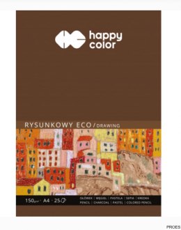 Blok rysunkowy ECO, ART, A4, 25 ark, 150g, Happy Color HA 3715 2030-A25