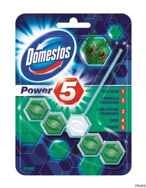 DOMESTOS Zawieszka do toalety KOSTKA POWER5 PINE 88399