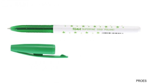 Długopis w gwiazdki SUPERFINE z supercienką końcówką, 0,5mm zielony TO-059 Toma Długopis w gwiazdki SUPERFINE z supercienką końcówką, 0,5mm zielony TO-059 Toma