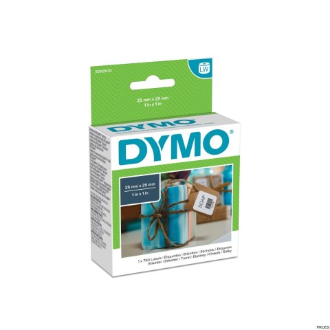 Etykiety DYMO różnego przeznaczenia- 25 x 25 mm, biały S0929120 Etykiety DYMO różnego przeznaczenia- 25 x 25 mm, biały S0929120