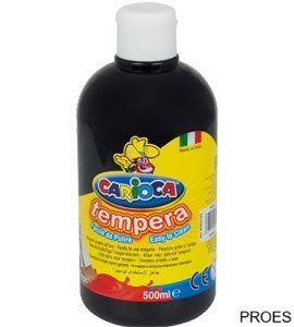 Farba tempera 500 ml, czarna CARIOCA 170-2358/170-2649