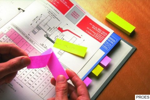 Znaczniki POST-IT (670/5), papier, 15x50mm, 5x100 kart., mix kolorów neonowy Znaczniki POST-IT (670/5), papier, 15x50mm, 5x100 kart., mix kolorów neonowy