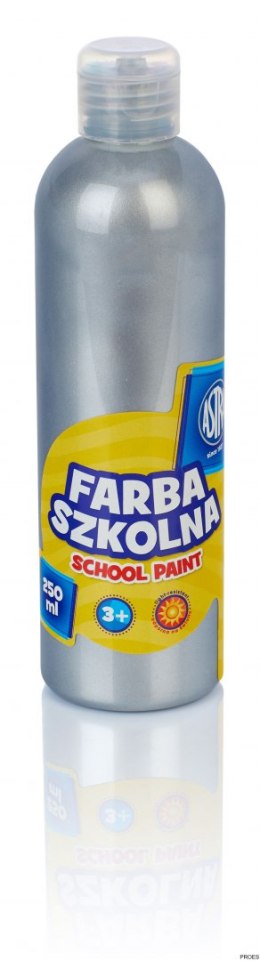 Farba szkolna Astra 250 ml - metaliczna srebrna, 301217034