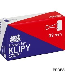 Klip 32mm 12szt (1.1/4cala) czarny GRAND 110-1094