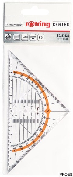 Ekierka geometryczna 16 cm/45 CENTRO ROTRING, S0237630