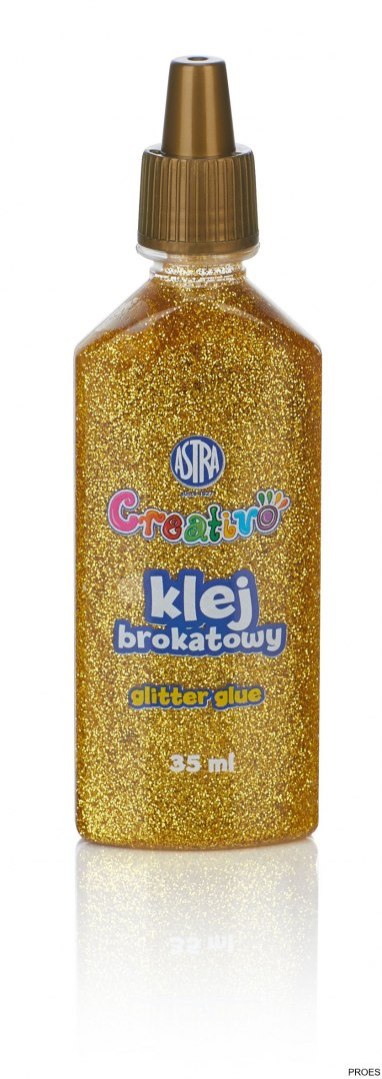 Klej brokatowy 35 ml złoty i srebrny - display 24 sztuki ASTRA, 332118001 Klej brokatowy 35 ml złoty i srebrny - display 24 sztuki ASTRA, 332118001