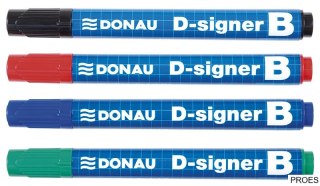 Marker sucho.D-SIGNER B czerwo ny okr.7372001-04PL DONAU (X)