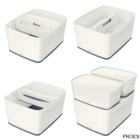 Pojemnik MyBOX duży z pokrywką biało-szary LEITZ 52161001