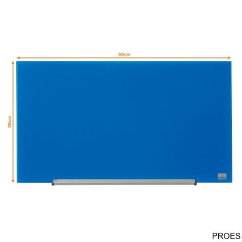 Szklana tablica Nobo Impression Pro 680x380mm, niebieska