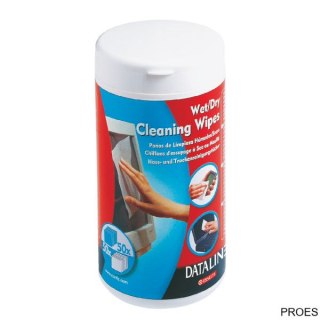 Chusteczki wilgotne i suche do ekranów ESSELTE DATALINE (po 50) 67119