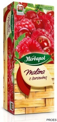 Herbata HERBAPOL MALINA Z ŻURAWINĄ czarna 20t