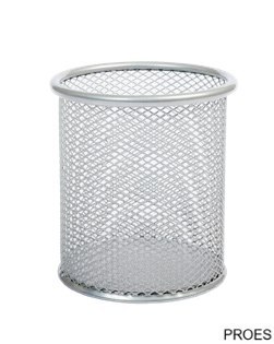 Kubek na długopisy DOTTS siatka srebrny 98x91mm (wys.xśr.)