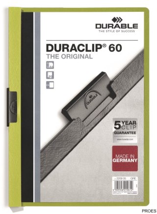 Skoroszyt DURACLIP 60 2209/05 zielony (X)