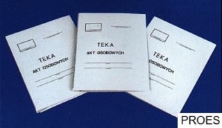 Teczka do akt osobowych A4 KIEL-TECH 350g, przekładki ABCD