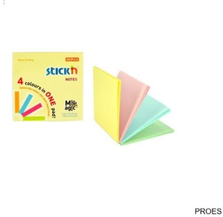 Bloczek STICKN MAGIC PAD 76x76mm pastel mix kolorów 21574