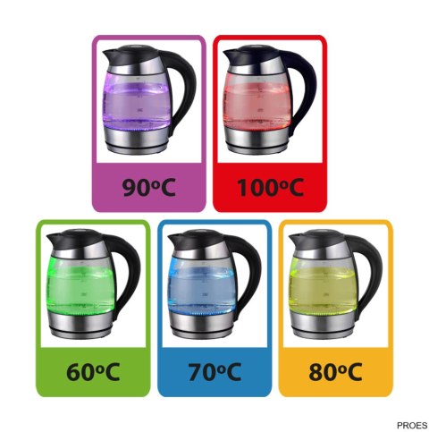 Czajnik elektryczny szklany LED z regulacją temperatury SEINE 1.7L ESPERANZA EKK026 / EKK026 Czajnik elektryczny szklany LED z regulacją temperatury SEINE 1.7L ESPERANZA EKK026 / EKK026