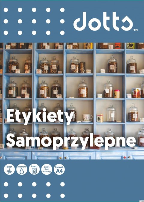 Etykieta samoprzylepna DOTTS A4 (100ark) 105x57mm (10 etyk/arkuszu)