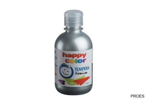 Farba Tempera Premium 300ml, srebrny, Happy Color HA 3310 0300-81