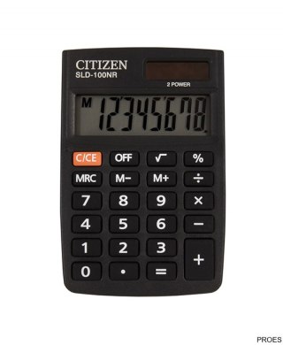 Kalkulator kieszonkowy CITIZEN SLD-100NR, 8-cyfrowy, 88x58mm, czarny