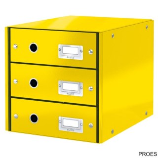 Pojemnik z 3 szufladami Leitz C&S, żółty 60480016 (X)