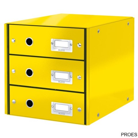 Pojemnik z 3 szufladami Leitz C&S, żółty 60480016 (X)