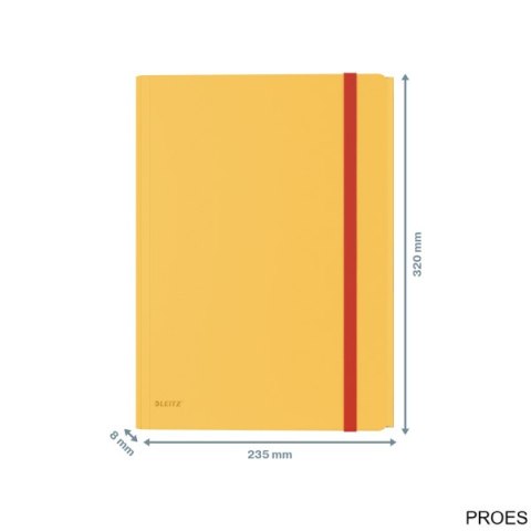 Teczka z gumką i kieszonką Leitz Cosy, PP, żółta 46190019 Teczka z gumką i kieszonką Leitz Cosy, PP, żółta 46190019