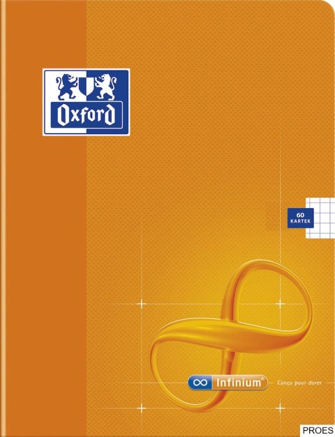 Zeszyt A5 60k, kratka z marginesem, OXFORD, INFINIUM 400026700 Zeszyt A5 60k, kratka z marginesem, OXFORD, INFINIUM 400026700
