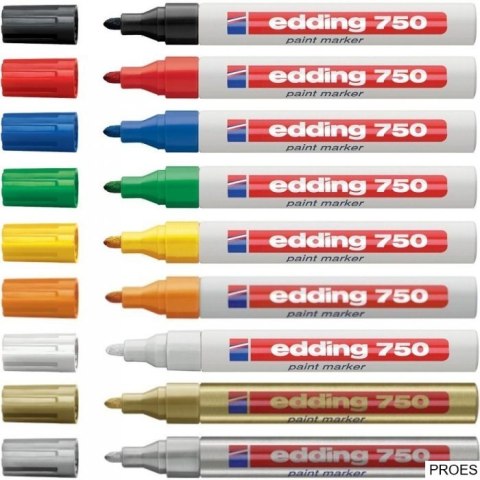 Marker lakierowy 2-4mm 750 czerwony EDDING końcówka okrągła