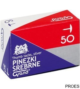 Pinezki srebrne S50 (10paczek) GRAND 110-1378