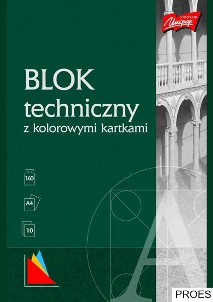 Blok techniczny kolor A4 10 kartek UNIPAP Blok techniczny kolor A4 10 kartek UNIPAP