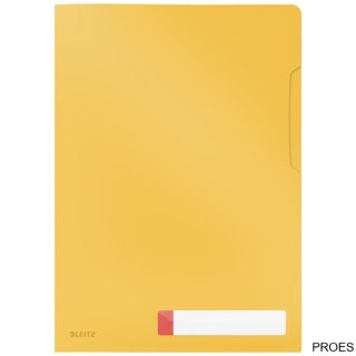 Folder A4 z kieszonką na etykietę Leitz Cosy, żółta 47080019