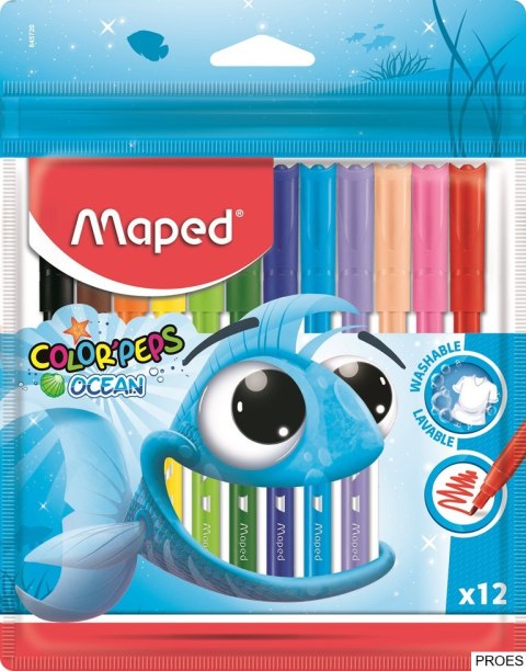 Flamastry COLORPEPS OCEAN 12 kolorów ETUI 845720 MAPED Flamastry COLORPEPS OCEAN 12 kolorów ETUI 845720 MAPED