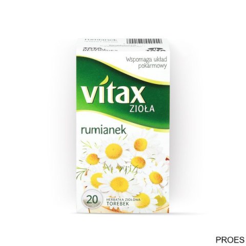 Herbata VITAX RUMIANEK 20t *1,5g ziołowa bez zawieszki Herbata VITAX RUMIANEK 20t *1,5g ziołowa bez zawieszki