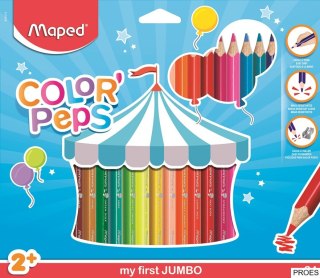 Kredki trójkątne MAPED COLORPEPS JUMBO 24kolorów 834013 (X)