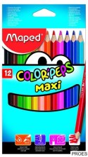 Kredki trójkątne MAPED COLORPEPS JUMBO TRÓJKĄTNE 12kolorów 834010