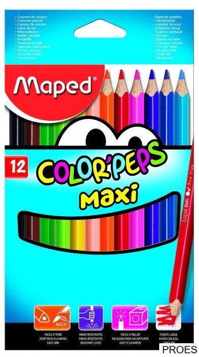 Kredki trójkątne MAPED COLORPEPS JUMBO TRÓJKĄTNE 12kolorów 834010 Kredki trójkątne MAPED COLORPEPS JUMBO TRÓJKĄTNE 12kolorów 834010