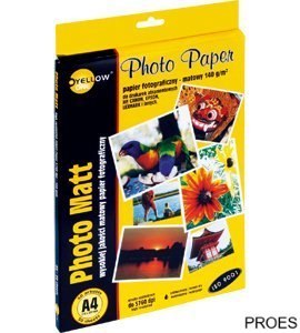 Papier fotograficzny matowy 4M140, 140 g/m, A4 50 arkuszy YELLOW ONE 150-1178