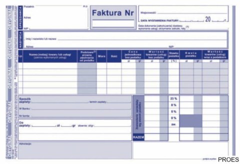 103-3E Faktura VAT netto (pełna) A5 oryginał+kopia MICHALCZYK i PROKOP 103-3E Faktura VAT netto (pełna) A5 oryginał+kopia MICHALCZYK i PROKOP