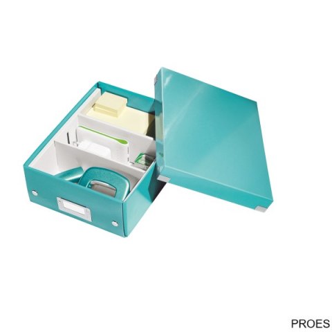 Pudełko z przegródkami LEITZ C&S małe turkusowe 60570051 Pudełko z przegródkami LEITZ C&S małe turkusowe 60570051