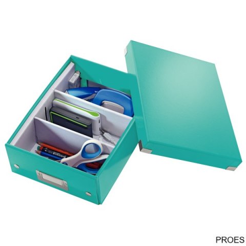 Pudełko z przegródkami LEITZ C&S małe turkusowe 60570051 Pudełko z przegródkami LEITZ C&S małe turkusowe 60570051