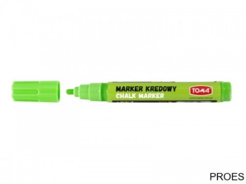 Marker kredowy, końcówka okrągła 4,5mm, 8g tuszu zielony TO-292 Toma Marker kredowy, końcówka okrągła 4,5mm, 8g tuszu zielony TO-292 Toma