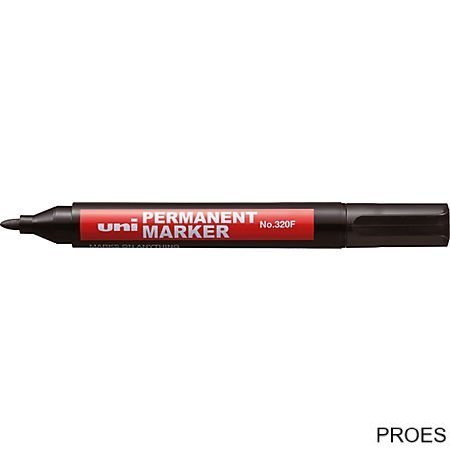 Marker permanentny UNI NO-320 okrągły czerwony Marker permanentny UNI NO-320 okrągły czerwony