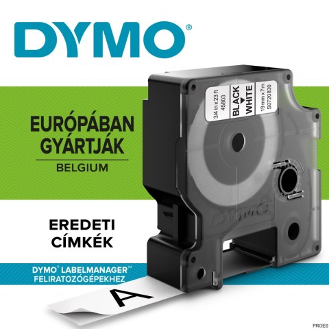 Taśma DYMO D1 - 19 mm x 7 m, czarny / biały S0720830 do drukarek etykiet Taśma DYMO D1 - 19 mm x 7 m, czarny / biały S0720830 do drukarek etykiet