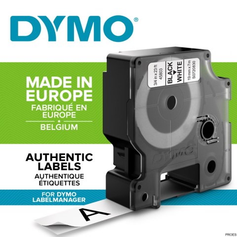 Taśma DYMO D1 - 19 mm x 7 m, czarny / biały S0720830 do drukarek etykiet Taśma DYMO D1 - 19 mm x 7 m, czarny / biały S0720830 do drukarek etykiet