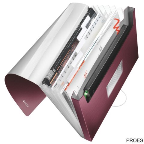 Teczka z 6 przegródkami Leitz Style, ciemnoczerwony 39570028 Teczka z 6 przegródkami Leitz Style, ciemnoczerwony 39570028