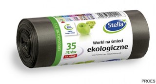 Worki na śmieci 35l EKO LDPE (15szt.) czarne WNS4157/30NOWA LUX STELLA