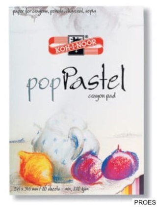 Blok do pasteli POPPASTEL 300x420mm 20ark 220g KOH-I-NOOR PA300M (5 KOLORÓW PASTELOWYCH PO 4 ARKUSZE) (X)